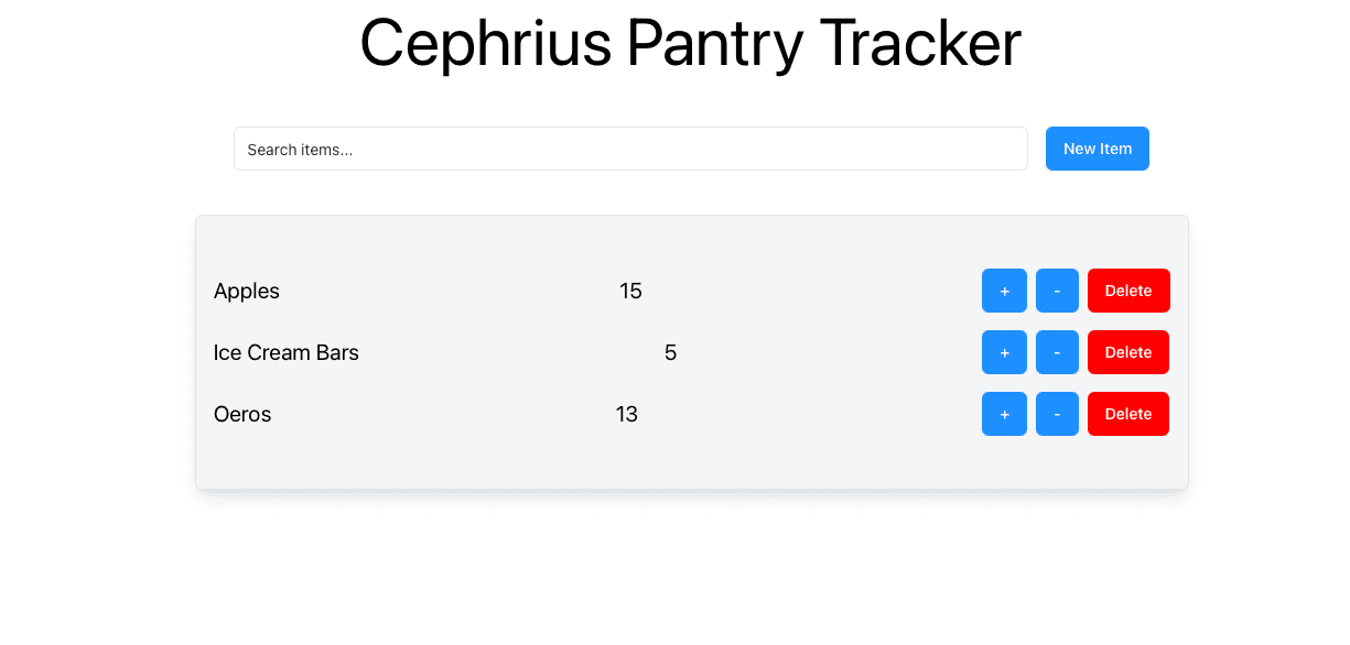 Pantry Tracker